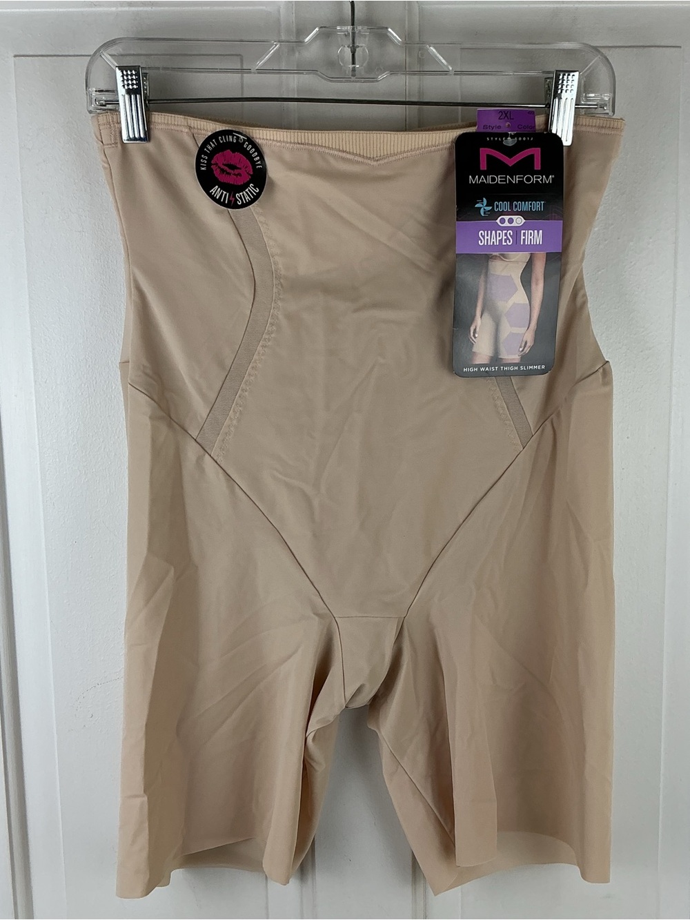 Maidenform High-Waist Thigh Slimmer Size 2X Nude